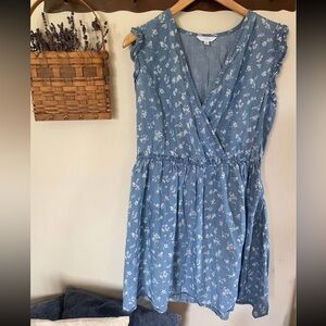 Time and Tru Blue Floral Mini Dress